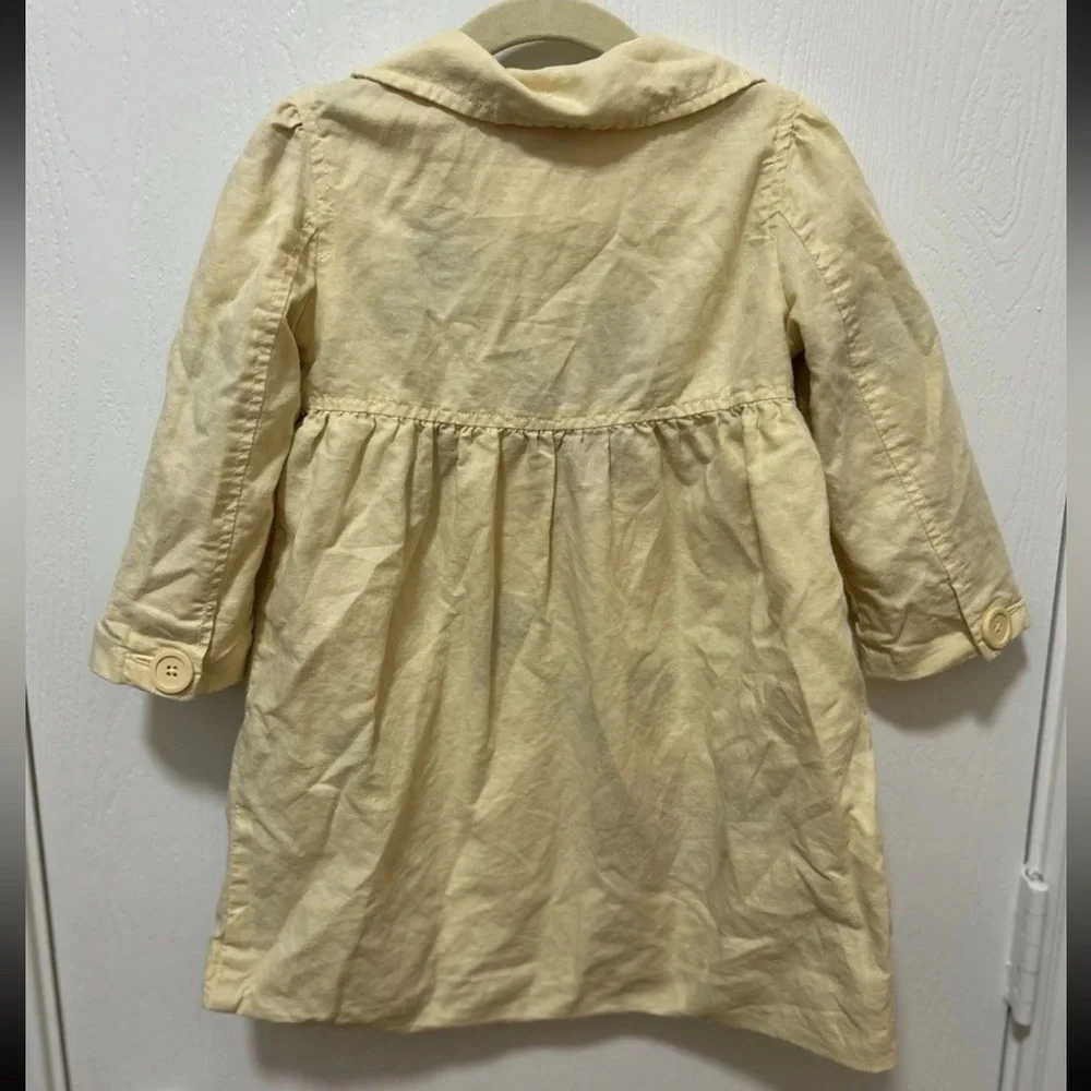 Baby Gap Yellow Linen Jacket Sunflower Lined Toddler 2T Spring 08’